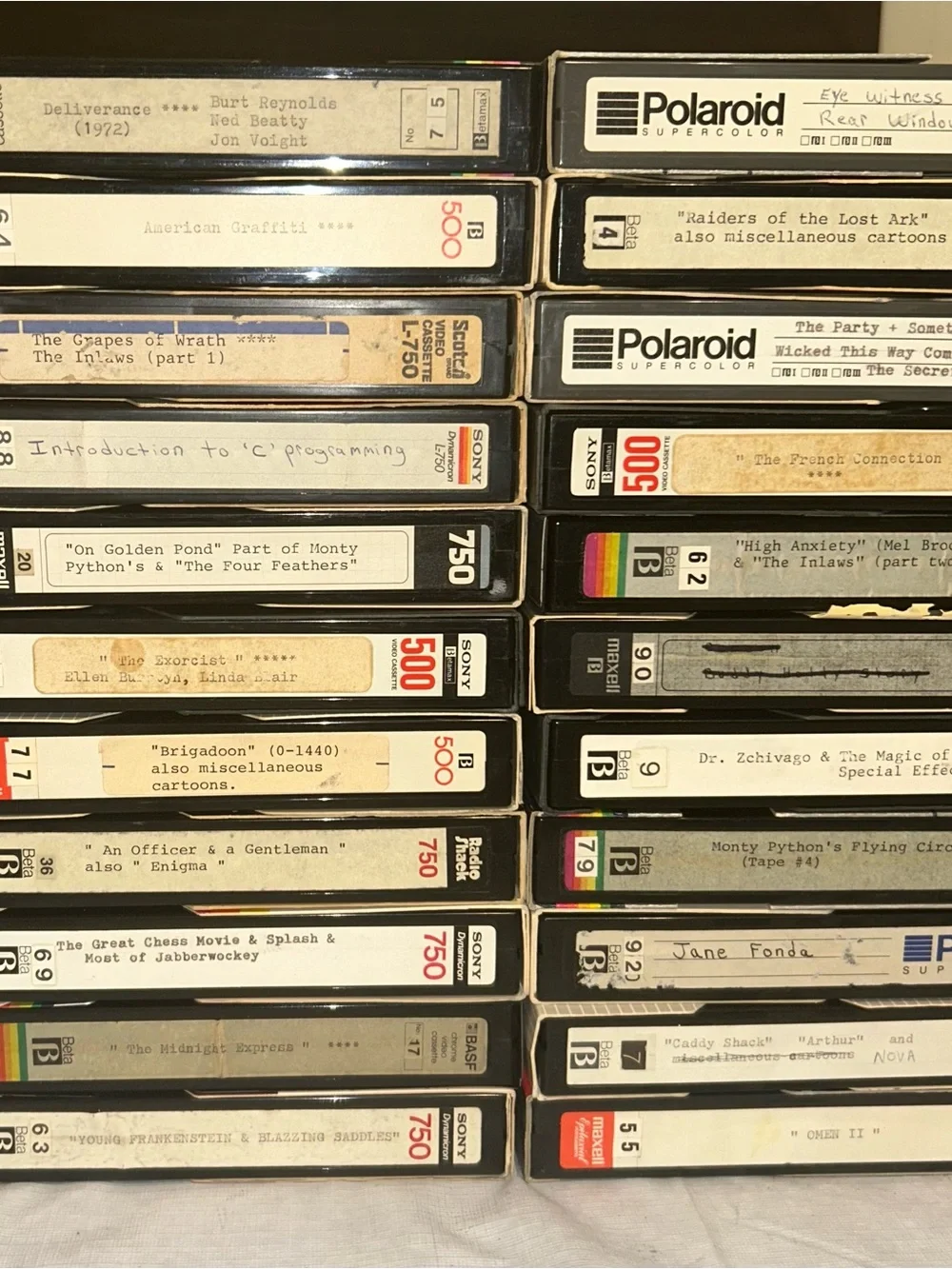 Lot of 45 Vintage Betamax Tapes